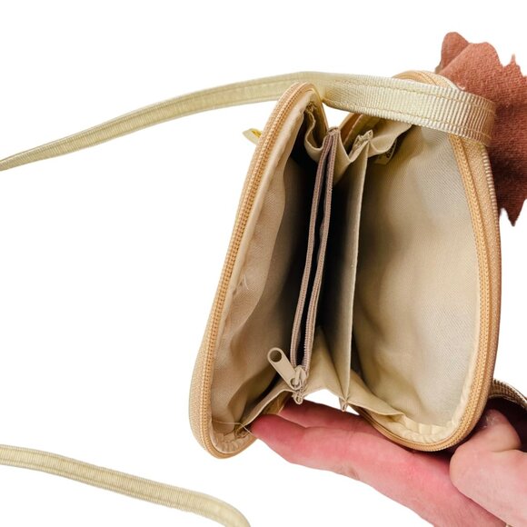 Vintage TangoBag Gold Elephant Crossbody Purse With Long Strap & Zip Closure - Picture 4 of 5